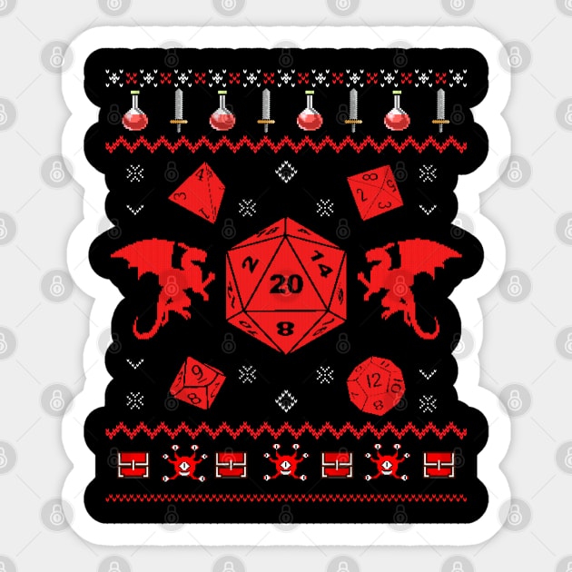 Dungeons and Dragons Ugly Sweater Sticker by OniSide